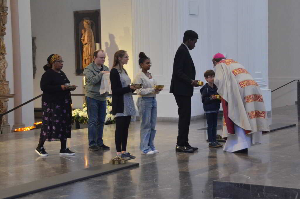 “复活节的光芒具体地照耀在今天许多人的生活中”。在维尔茨堡举行的圣艾智德55周年庆祝活动